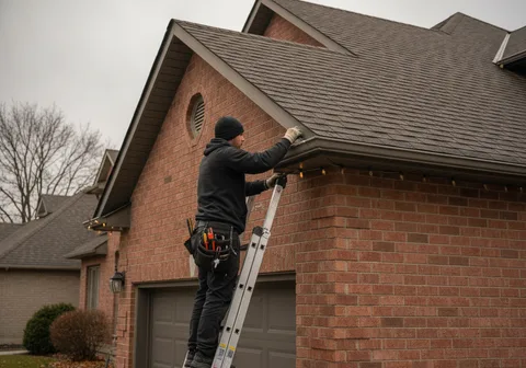 Christmas Light Installation in Milton