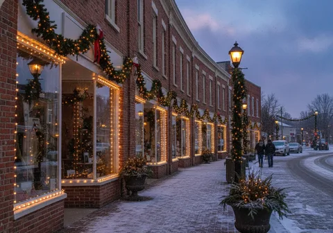 Commercial Holiday Lighting in Milton